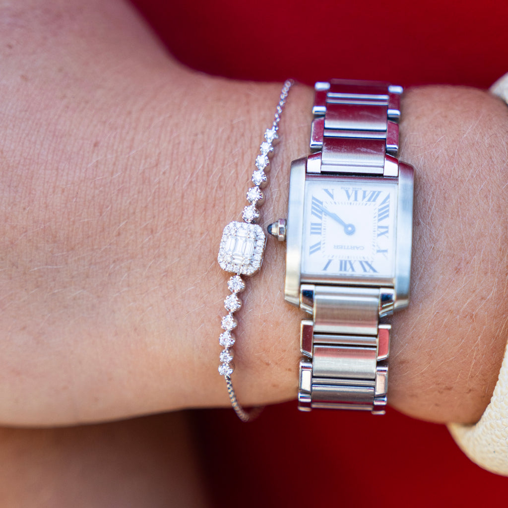 The Elizabeth Baguette and Diamond 18k Deco Bracelet