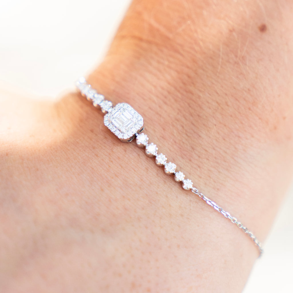 The Elizabeth Baguette and Diamond 18k Deco Bracelet