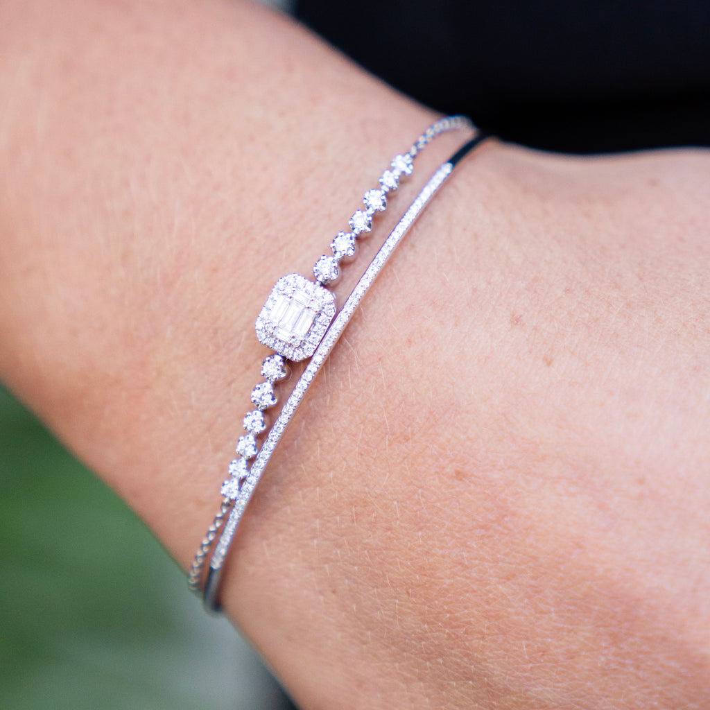 The Elizabeth Baguette and Diamond 18k Deco Bracelet